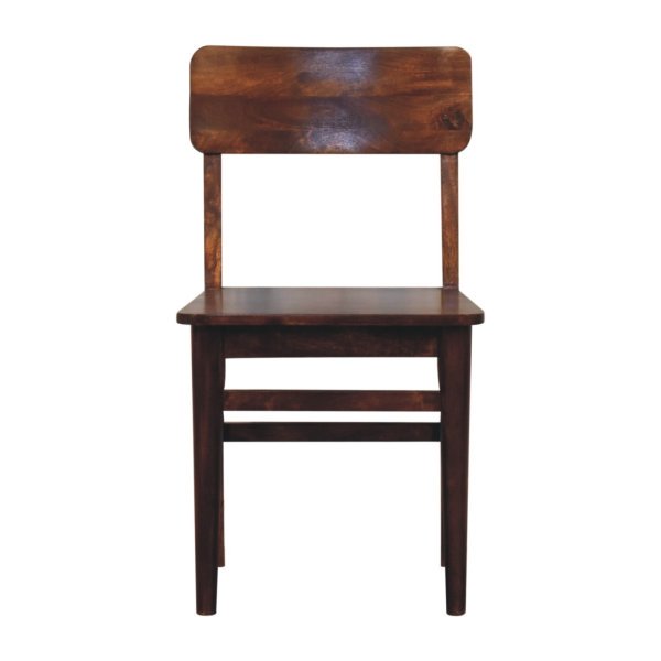 Solid Mango Wood Chestnut Finished Classic Dining Chair