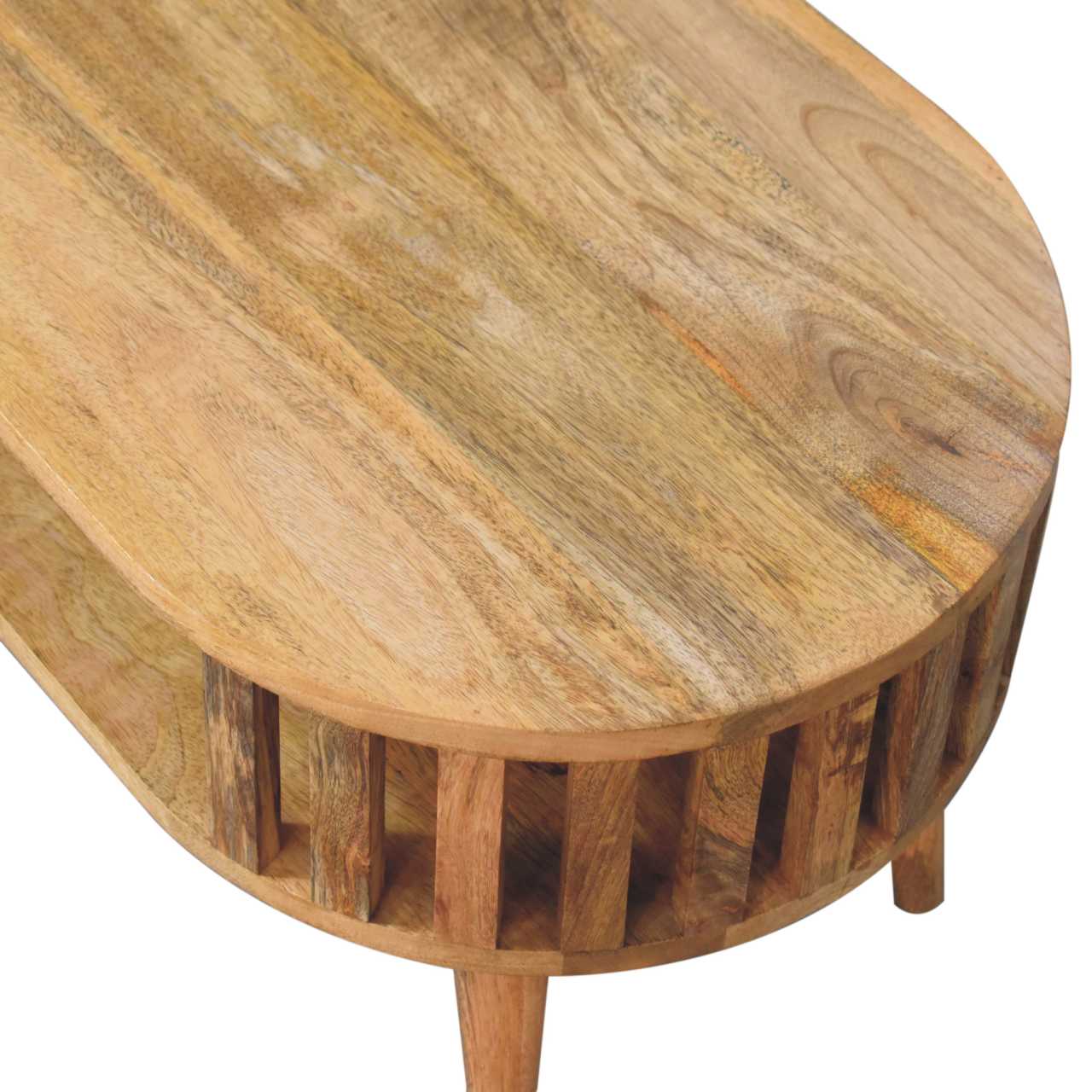 Solid Mango Wood Oak Finished Japanese Style Mini Ariella Coffee Table - Image 5