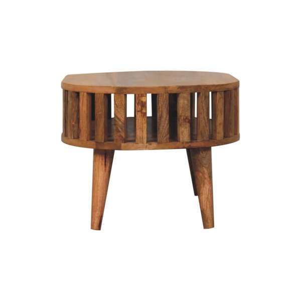 Solid Mango Wood Oak Finished Japanese Style Mini Ariella Coffee Table - Image 8