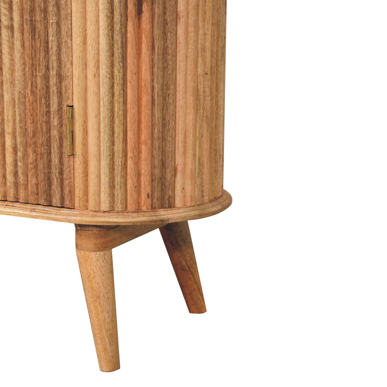 Solid Mango Wood Oak Finished 2 Door Soba Nordic Cabinet - Image 7