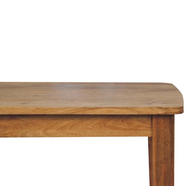 Solid Mango Wood Oak Finished Rope Wound Shelf Coffee Table - Image 4