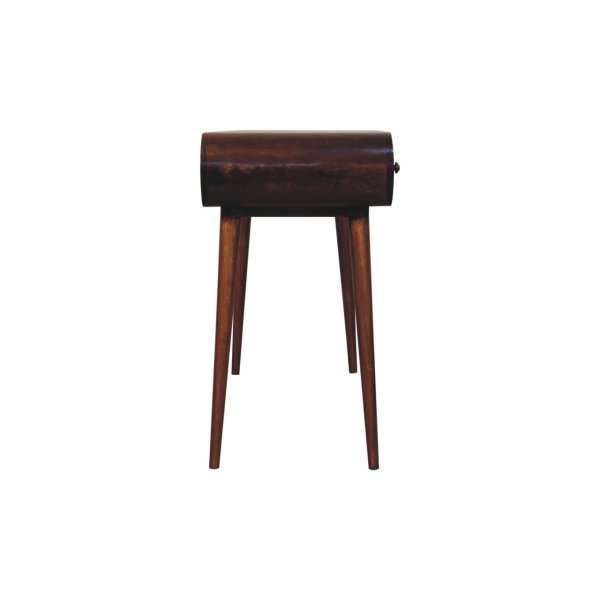 Solid Mango Wood Chestnut Finished 2 Drawer London Arch Writing Desk - Image 8