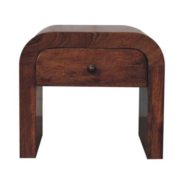 Solid Mango Wood Honey Caramel Finished 1 Drawer Darcy Bedside