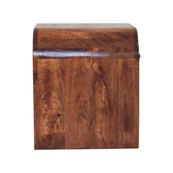 Solid Mango Wood Honey Caramel Finished 1 Drawer Darcy Bedside - Image 8