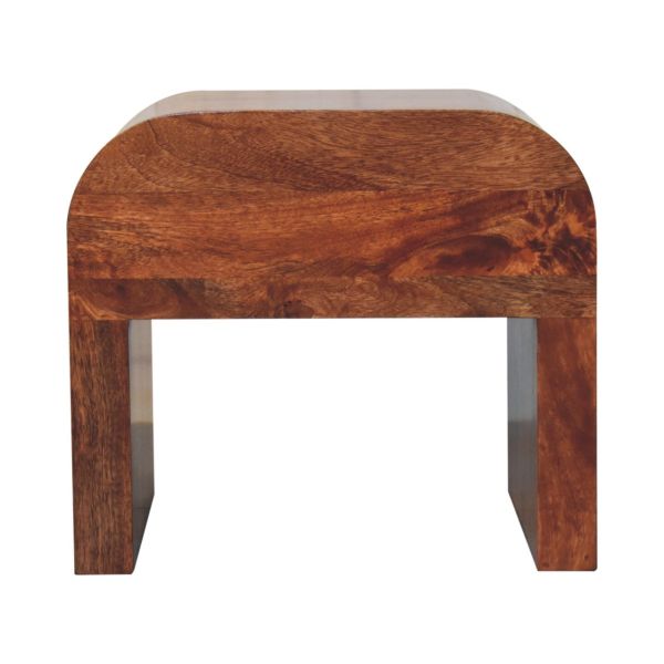 Solid Mango Wood Honey Caramel Finished 1 Drawer Darcy Bedside - Image 9