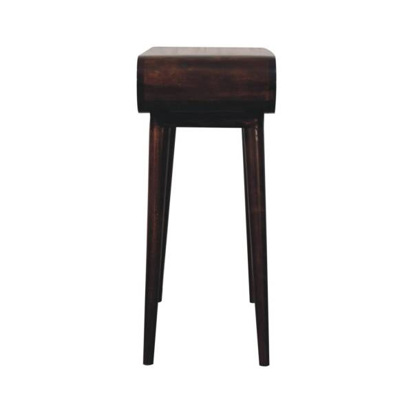 Solid Mango Wood California Walnut Finished Amaya Open Console Table - Image 8