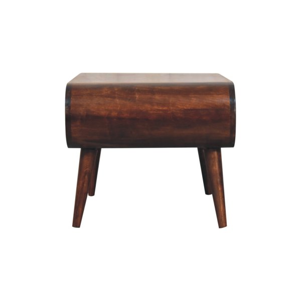 Solid Mango Wood California Walnut Finished Open Coffee Table - Image 8