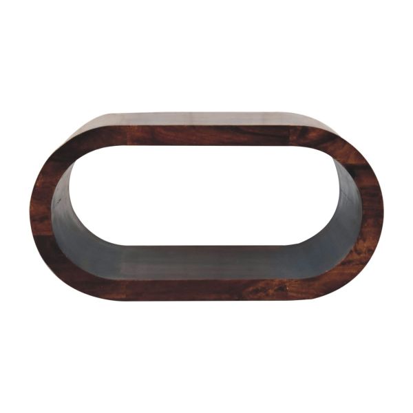Solid Mango Wood California Walnut Finished Open Amaya Coffee Table