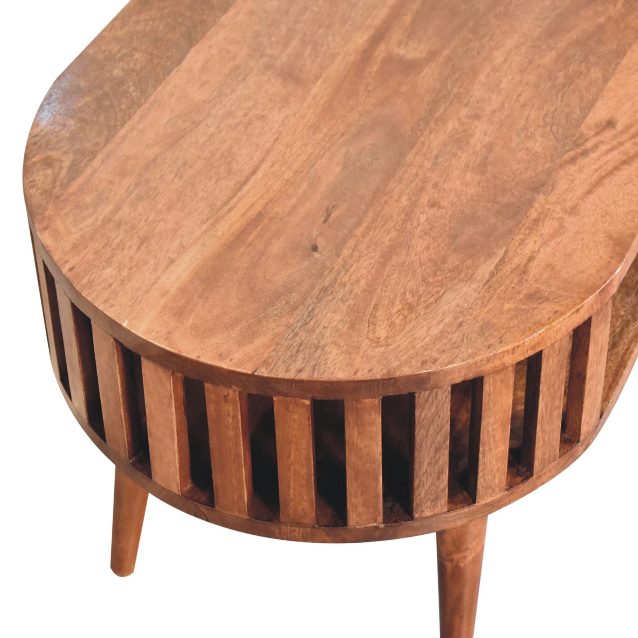 Solid Mango Wood Honey Caramel Finished Japanese Style Ariella Coffee Table - Image 4