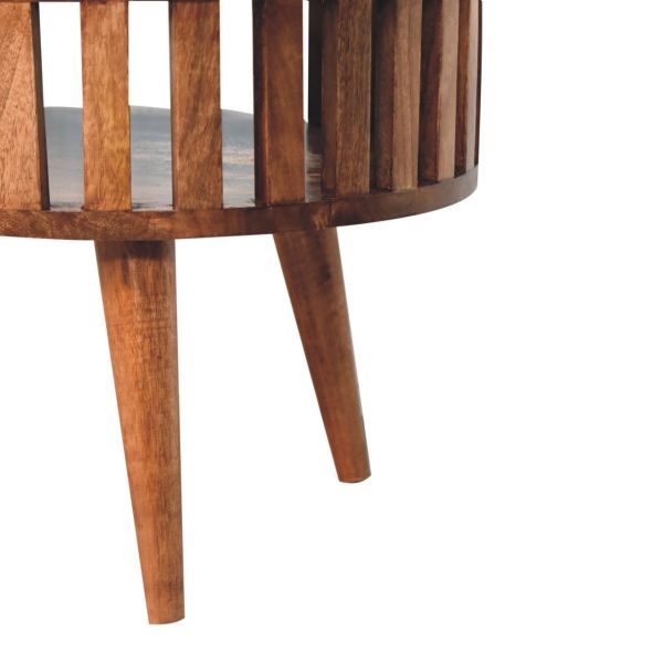 Solid Mango Wood Honey Caramel Finished Japanese Style Ariella Coffee Table - Image 6