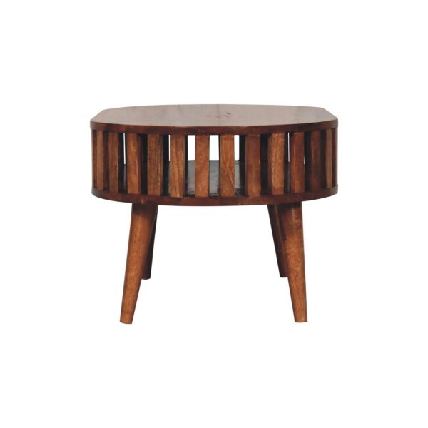 Solid Mango Wood Honey Caramel Finished Japanese Style Ariella Coffee Table - Image 7