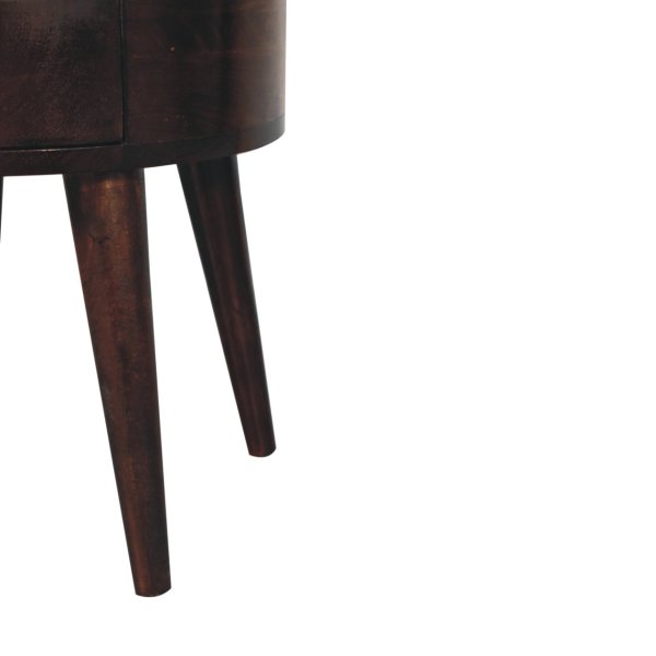 Solid Mango Wood California Walnut Finished 2 Drawer Odyssey Bedside - Image 6