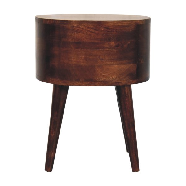 Solid Mango Wood California Walnut Finished 2 Drawer Odyssey Bedside - Image 8