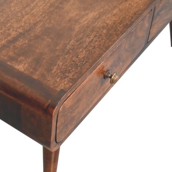Solid Mango Wood California Walnut Finished 4 Drawer Sonata Coffee Table - Image 3