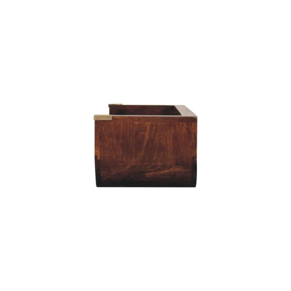 Solid Mango Wood Indira California Walnut Finished Floating Console Table - Image 6
