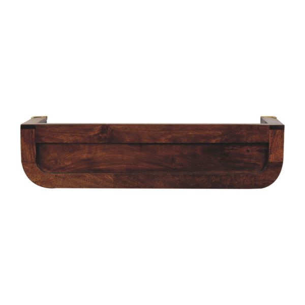 Solid Mango Wood Indira California Walnut Finished Floating Console Table - Image 7