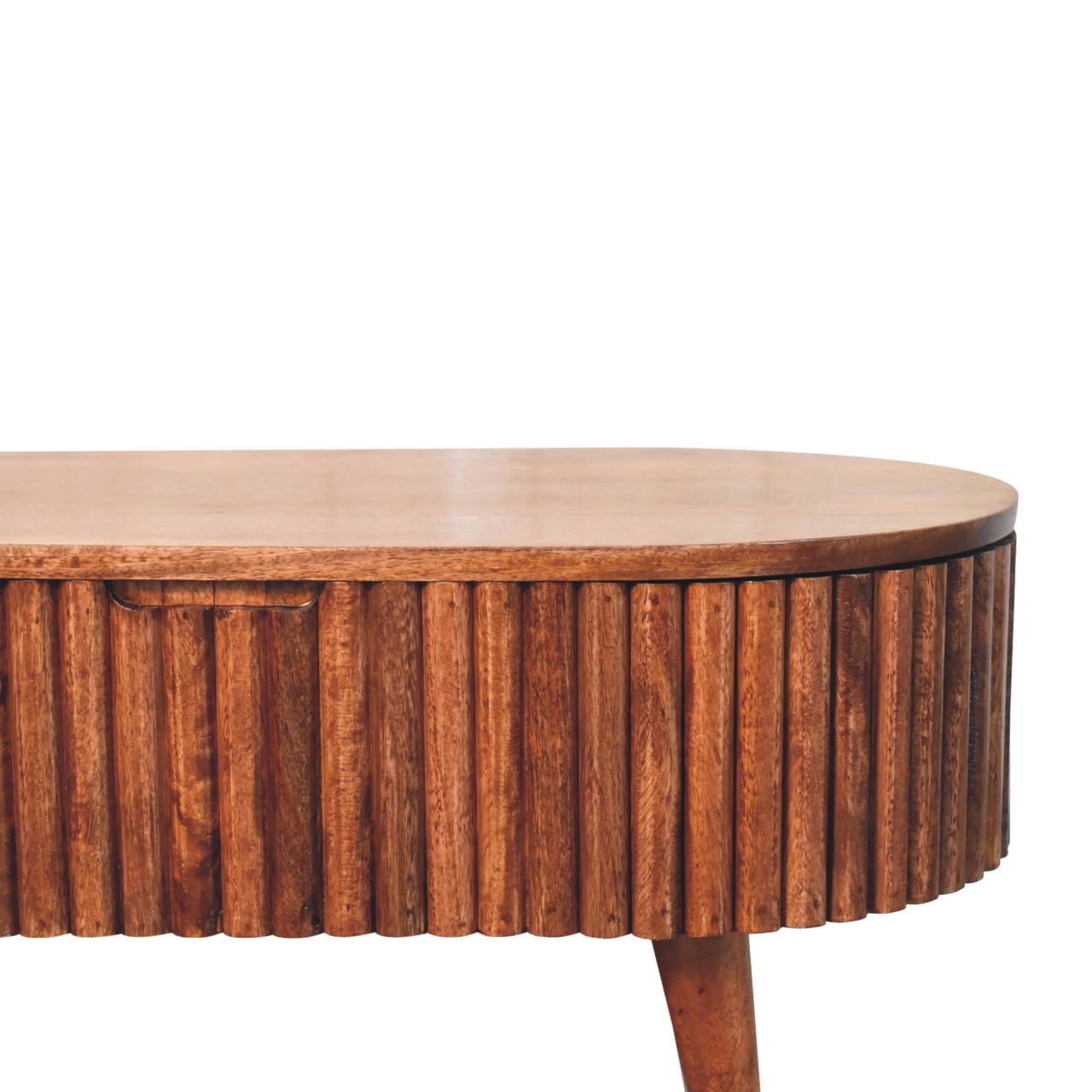 Solid Mango Wood Honey Caramel Mocha Finished 1 Drawer Coffee Table - Image 4