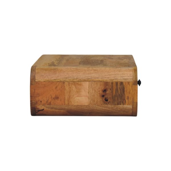 Solid Mango Wood Avora Wall-Mounted Oak Finished 1 Drawer Nightstand - Image 7