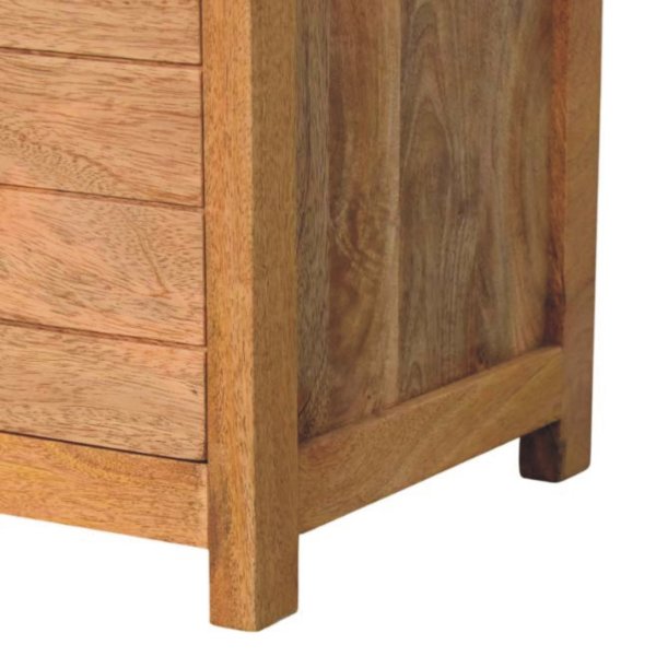 Solid Mango Wood Oxford Oak Finished 2 Drawer Storage Bench - Image 7