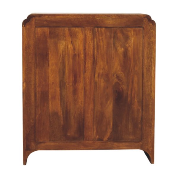 Solid Mango Wood Chestnut Finished 2 Door Newton Cabinet - Image 8