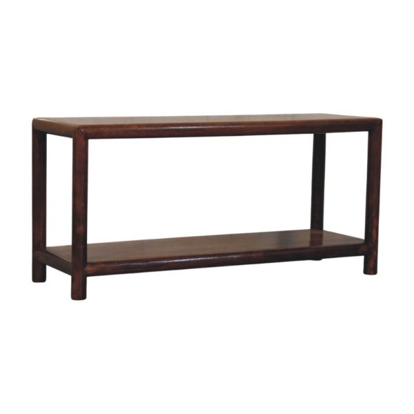 Solid Mango Wood Chestnut Finished Regency Bench