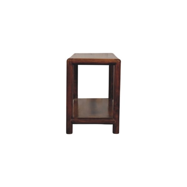 Solid Mango Wood Chestnut Finished Regency Bench - Image 7