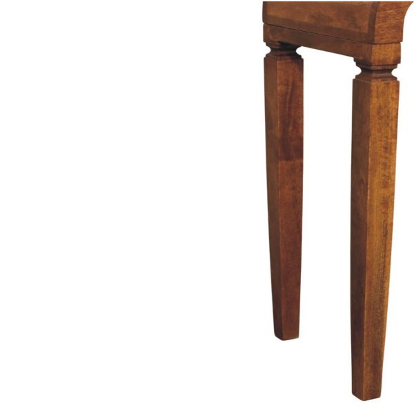 Solid Mango Wood Warm Amber Finished Arcus Console Table - Image 6