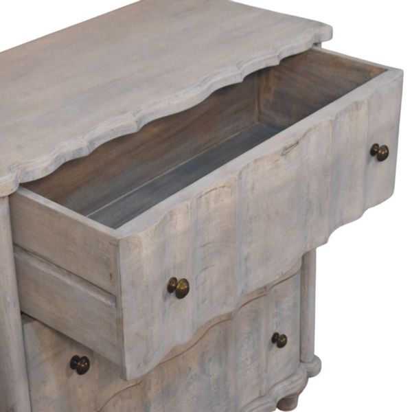 Solid Mango Wood Acid Washed 3 Drawer Lume Panel Chest - Image 5