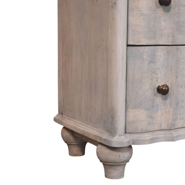 Solid Mango Wood Acid Washed 3 Drawer Lume Panel Chest - Image 6