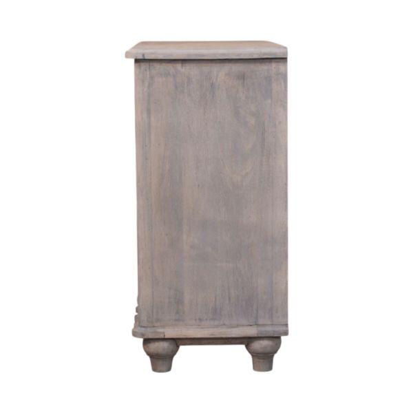 Solid Mango Wood Acid Washed 3 Drawer Lume Panel Chest - Image 7