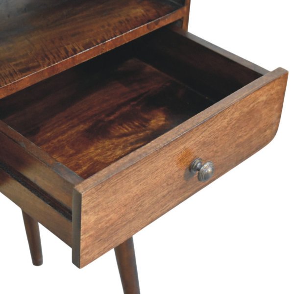 Solid Mango Wood California Walnut Three Drawer Console Table - Image 5