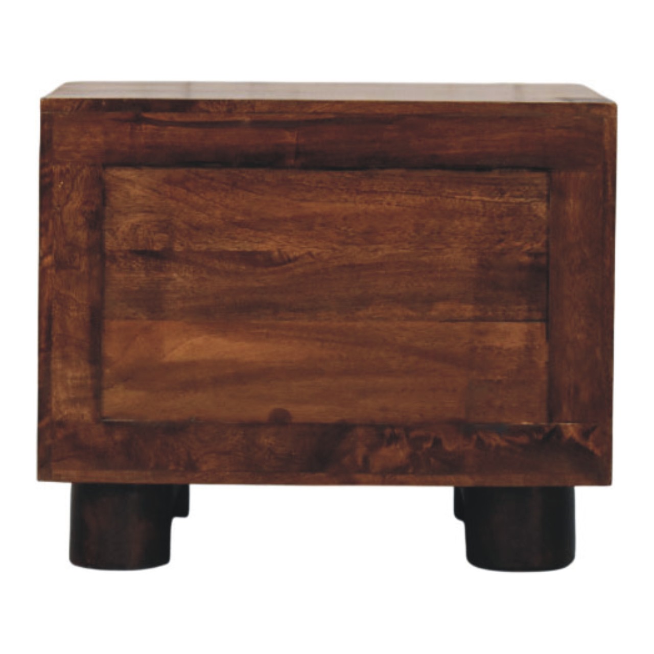 Solid Mango Wood California Walnut Two Drawer Bedside - Image 2