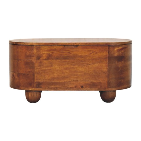 Solid Mango Wood Loren Chestnut Finished Storage Box
