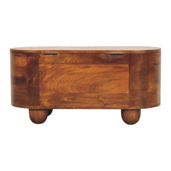 Solid Mango Wood Loren Chestnut Finished Storage Box - Image 10