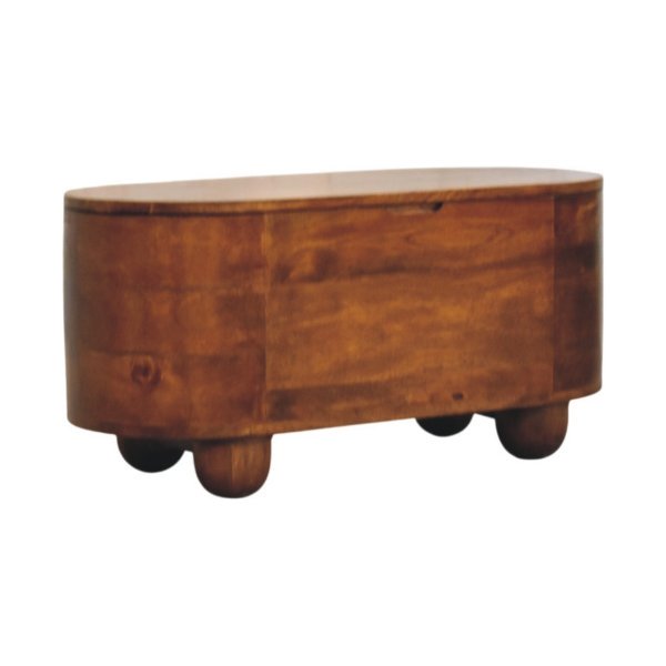 Solid Mango Wood Loren Chestnut Finished Storage Box - Image 2