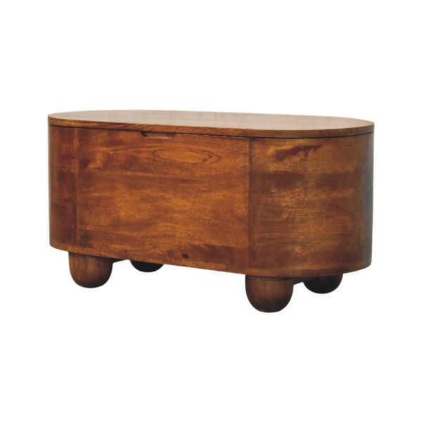 Solid Mango Wood Loren Chestnut Finished Storage Box - Image 3