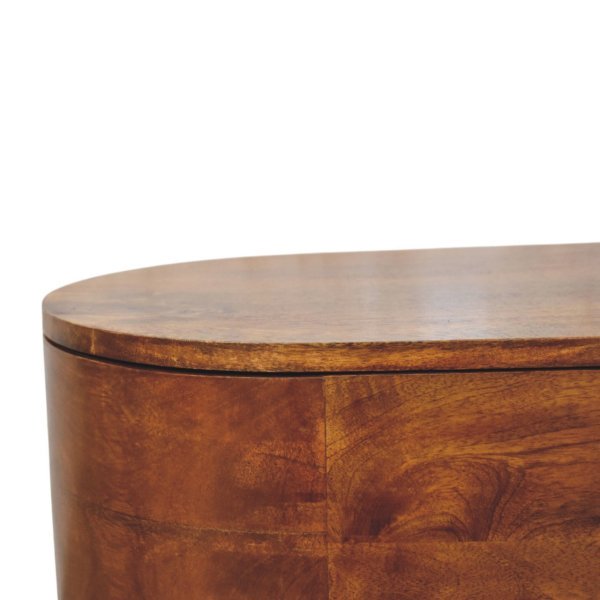 Solid Mango Wood Loren Chestnut Finished Storage Box - Image 4