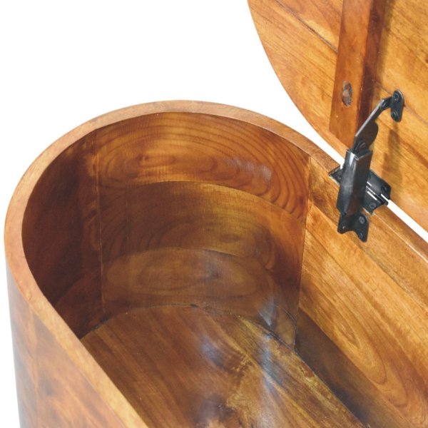 Solid Mango Wood Loren Chestnut Finished Storage Box - Image 6