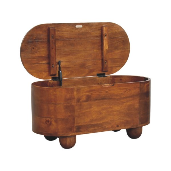 Solid Mango Wood Loren Chestnut Finished Storage Box - Image 7