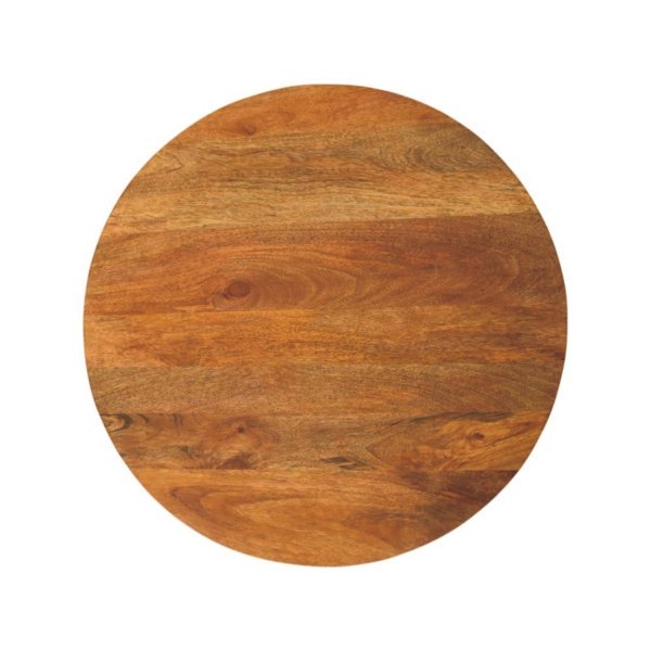 Solid Mango Wood Round Fluted Coffee Table - Image 6