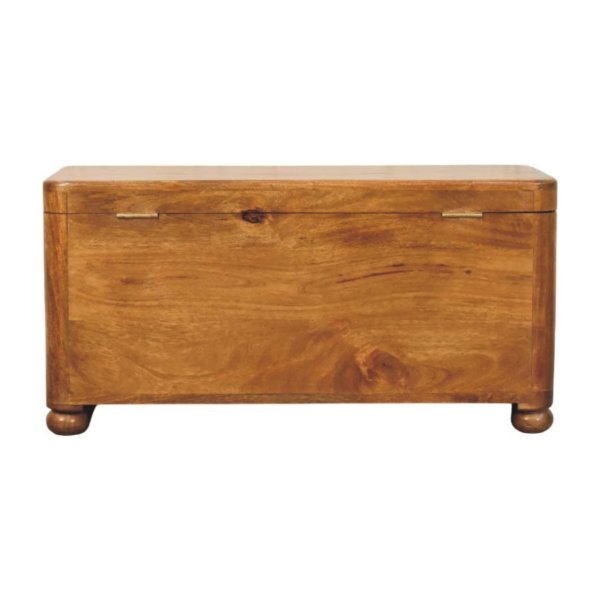 Solid Mango Wood Bola Storage Trunk Bench - Image 10