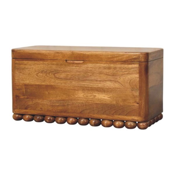 Solid Mango Wood Bola Storage Trunk Bench - Image 3