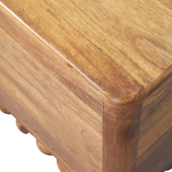 Solid Mango Wood Bola Storage Trunk Bench - Image 5