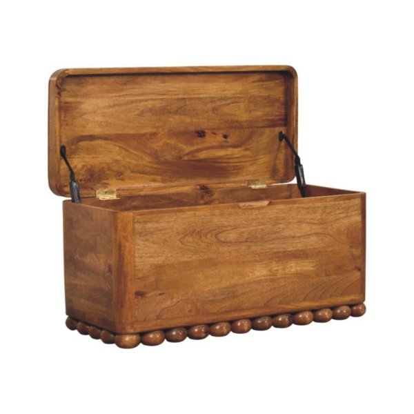 Solid Mango Wood Bola Storage Trunk Bench - Image 7