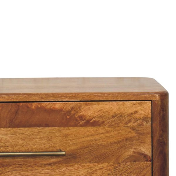 Solid Mango Wood Bola Three Drawer Chest - Image 4