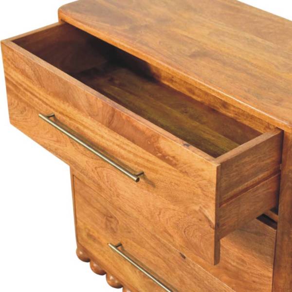 Solid Mango Wood Bola Three Drawer Chest - Image 6