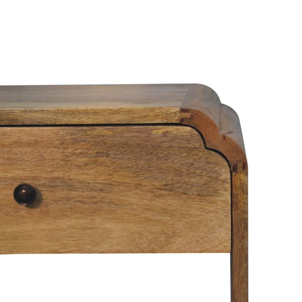 Solid Mango Wood Newton Open-Shelf Bedside - Image 4