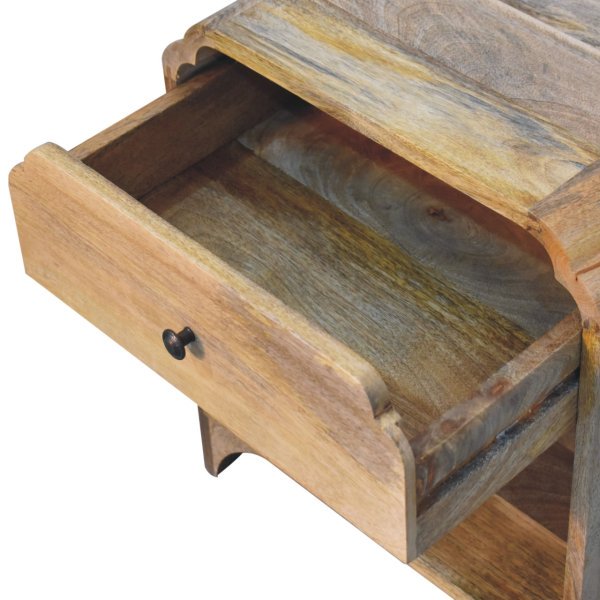 Solid Mango Wood Newton Open-Shelf Bedside - Image 6