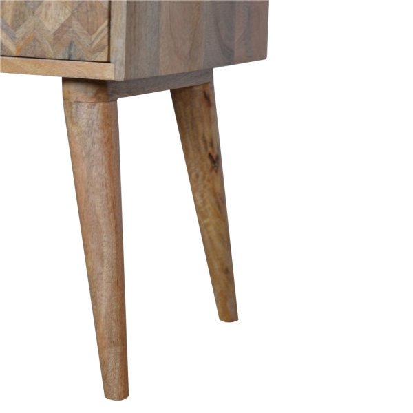 Solid Mango Wood Assorted Oak Finished 1 Slot 1 Drawer Bedside - Image 6