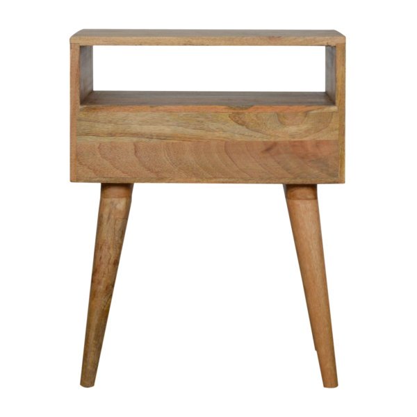 Solid Mango Wood Assorted Oak Finished 1 Slot 1 Drawer Bedside - Image 9